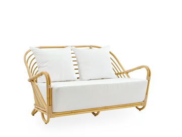 CHARLOTTENBORG EXTERIOR - 2 seater garden sofa in Alu-Rattan and ArtFibre by Sika Design - view 2